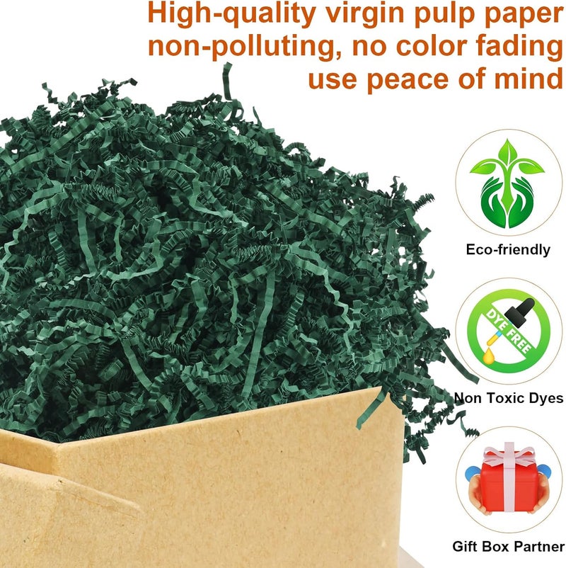Darfukei Crinkle Paper Filler, Christmas Shredded Paper For Gift Baskets, 1/2LB (8 oz) Crinkle Cut Papers Shred, Bridesmaid Engagement Gift Boxes Bags Filler, Tissue Gifts Basket Boxes Bags Fillers, Packing Grass Confetti - Image 2